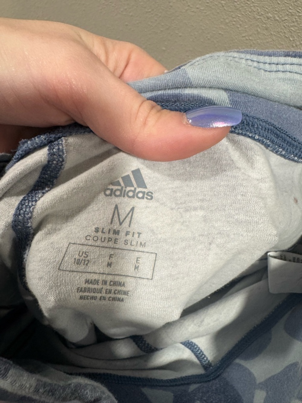 Adidas Blue Camo Active Leggings - Picture 4 of 4